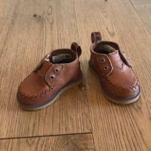 Toddler Tom synthetic brown leather chukka boot
